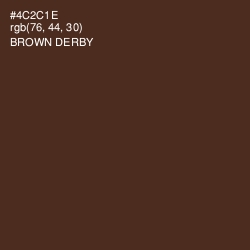 #4C2C1E - Brown Derby Color Image